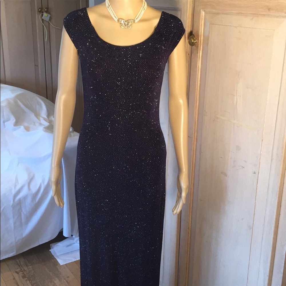 Jessica McClintock Navy Gown/Dress size L